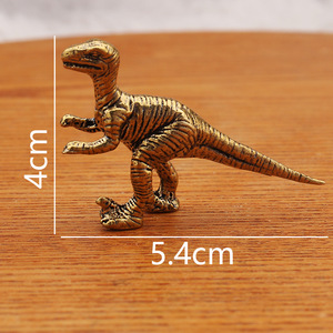 Estatuilla Pequeña de Dinosaurio Jurásico de Latón Sólido, Adorno Vintage para Escritorio de Oficina, Mascota de Té, Artesanía, Adorno de Feng Shui, Miniaturas - Product Image 6