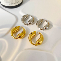 Yin Yang Tai Chi Poissons Conception De Luxe Haute Qualité En Acier Inoxydable Cercle Boucles D'oreilles Bijoux De Mode 2025 En Gros