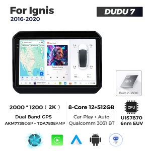 Systèmes multimédias automobiles Android DUDU pour Suzuki Ignis 2016-2020 avec écran, navigation, musique, CarPlay et Android <span class=keywords><strong>Auto</strong></span> - Product Image 3