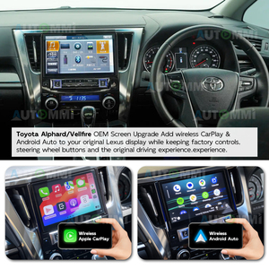 Kit d'interface décodeur sans fil Apple CarPlay Android Auto pour Toyota Alphard Vellfire ANH30 2015-2019 – Amélioration de l'écran d'origine - Product Image 4