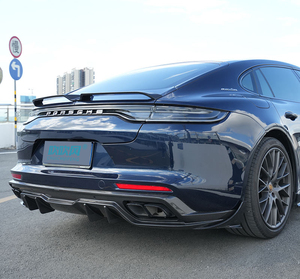 Diffuseur de pare-chocs arrière pour <span class=keywords><strong>Porsche</strong></span> <span class=keywords><strong>Cayenne</strong></span> Coupé <span class=keywords><strong>Turbo</strong></span> 2018 - 2024, becquet en fibre de carbone véritable - Product Image 6