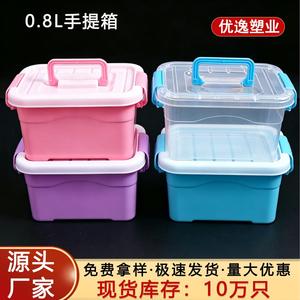 Plastic Storage Box Rectangle With Handle For Toys Snacks Car Desktop Organizer Solid Color - Product Image 4