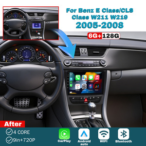 En Stock <span class=keywords><strong>Radio</strong></span> de 9 Pulgadas, 8 Núcleos, 6+128G, 4G LTE para Benz Clase E/Clase CLS W211 W219 2005-2008, Carplay, Android, DAB+, GPS, Reproductor FM/RDS - Product Image 1