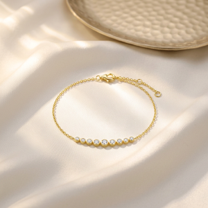 Nuevos Productos, Pulsera Exquisita Hecha a Mano para Uso Diario, Joyería de Oro Amarillo Sólido de 18K, Pulsera Brillante con Diamantes Naturales Reales - Product Image 4