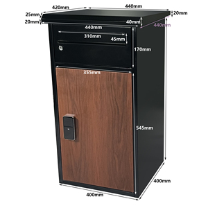 Home <strong>Outside</strong> Parcel Delivery <strong>Box</strong> Ttlock Anti-theft Letter Drop <strong>Box</strong> Black Wood-pattern Courier Receiving <strong>Post</strong> <strong>Box</strong> - Product Image 6