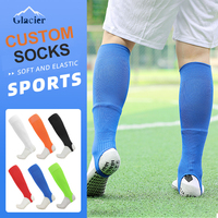 Glacier Vente en gros Football Footless Chaussettes Combinées Haute Élasticité Sport Soccer Chaussettes Manches