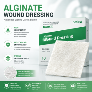 Pansement en alginate à haute absorption, tampons stériles en alginate de calcium pour les plaies à exsudat abondant, soins des traumatismes chirurgicaux - Product Image 1