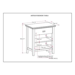 Mesita de Noche Blanca de pino macizo de lujo moderna DB Artisan para uso en apartamentos o dormitorios hospitalarios con funcionalidad de altavoz - Product Image 6