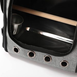 Vogel Papegaai Rugzak Reistas Dubbele Schouder Transparant Ademend Poreuze Vogelkooi Groot Met Baarsstandaard - Product Image 3