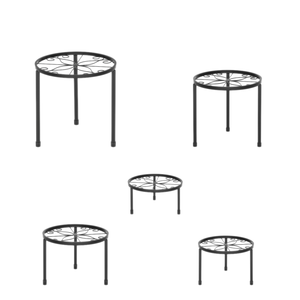 Runde Stützen Display Rack Tiered <span class=keywords><strong>Plant</strong></span> <span class=keywords><strong>Stand</strong></span> Shelf 5er Pack Abnehmbare Metall pflanzenst änder für drinnen und draußen - Product Image 1