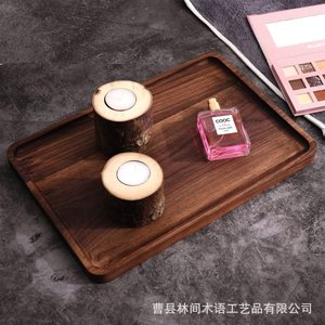 Solid Wood Serving <b>Tray</b> Rectangular Bread Snack Dessert Plate <b>Tea</b> <b>Tray</b> Antique Style Wooden <b>Tray</b> For Hotel Coffee <b>Tea</b> - Product Image 2