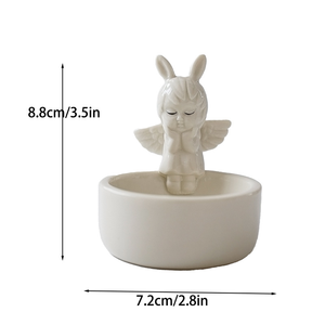 İskandinav rüzgar seramik melek mum standı oturma odası yatak TV kabine romantik mum dekorasyon adet - Product Image 6