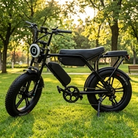 Vélo de montagne électrique E-MTB Fatbike avec moteur arrière sans balais, acier haute teneur en carbone, 750W, suspension avant, vélo de sport urbain 48V
