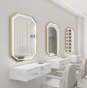 Soporte de Espejo para Salón de Belleza con Luz Integrada, Espejo de Pared Exclusivo para Peluquería - Product Image 4
