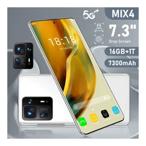 2023 새로운 원래 잠금 해제 샤오 MIX4 7.3 인치 AMOLED 화면 안드로이드 10.0 16GB + 512GB 스마트 폰 듀얼 SIM 카드 휴대 전화