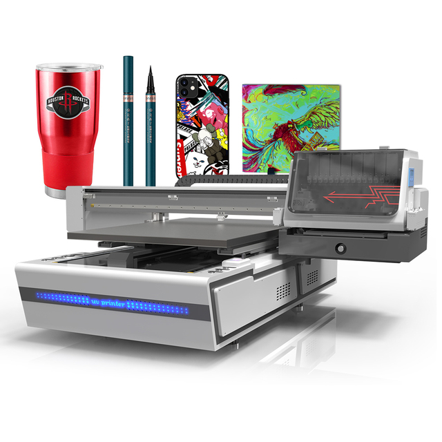 A1 Uv Flatbed Printer 12 Colors Printing Visual Camera CCD Positioning A1 6090 UV Printer for Glass/Wood/Metal/PVC/Leather