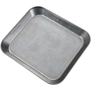 Stainless Steel Snack Plate 14x14cm Square Retro Style For Hotel Food And Coffee Microwave Safe - Product Image 2