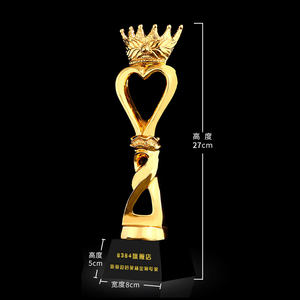 אישית קראון גביע הפרס Champion זהב מצופה קריסטל גביע תחרות מזכרות - Product Image 4