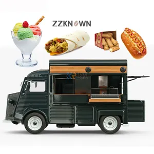 Multifunctional Food Truck with Full Kitchen Equipment Customized Pizza Hamburger Electric Coffee Cart Food Trailer for Sale