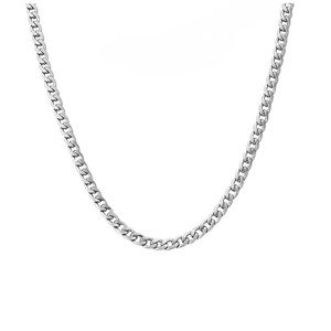 Kalung <span class=keywords><strong>Titanium</strong></span> Cuban Link Gaya Hip-Hop Trendi Serbaguna Nuansa Premium Minimalis Rantai Tulang Selangka Unisex - Product Image 1