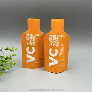 20 ml 30 ml lagerfarbe mini-probe speziell geformter beutel energiegel honig flüssigkeitsflasche form beutel verpackungsbeutel