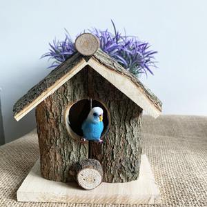 Casetta per Uccelli in Legno di Pioppo FSC, Gabbia per Pappagalli, Decorazione Rustica per Casa e Giardino, Nido per Uccelli in Legno, Casetta in Legno - Product Image 3