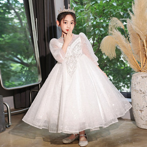 Vestido de Princesa para Niña, Traje de Fiesta de Cumpleaños, Vestido de Gala, Ropa Infantil, Vestido Largo de Navidad, Recital de Piano - Product Image 6