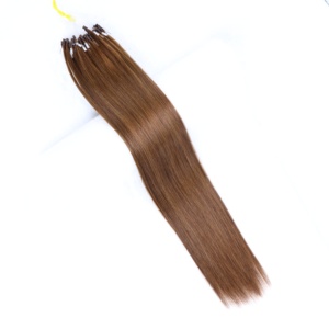 Extensioni per <span class=keywords><strong>capelli</strong></span> Remy Micro Link Micro Loop, brasiliane, a trama singola, tinte, permanente <span class=keywords><strong>castano</strong></span> <span class=keywords><strong>chiaro</strong></span>, liscie, in <span class=keywords><strong>capelli</strong></span> umani, 100g per donna - Product Image 5