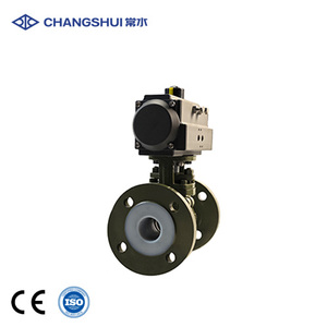 Válvula de bola neumática de acero fundido con revestimiento de flúor, OEM, 4 pulgadas, Q641F46-16C, estructura de bola para control preciso de flujo - Product Image 3