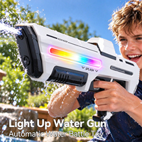 Pistolet à eau électrique à LED gonflable pour l'été, alimenté par batterie, haute pression, automatique, longue portée, pour enfants et adultes