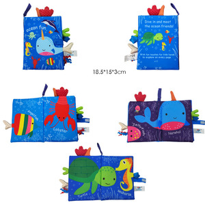 M2115 Bán Buôn Đầu Học Tập Xé Đuôi Vải Sách Đồ Chơi Cha Mẹ-Con Âm Thanh Tương Tác Giấy Câu Đố Bé Vải Cuốn Sách - Product Image 3