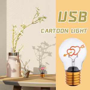 Amber Durable DC mô hình trang trí mềm Filament phim hoạt hình ánh sáng 2 Wát A60 LED Filament phim hoạt hình bóng đèn - Product Image 4