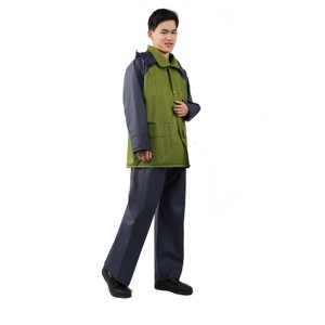 Hot Selling Men's Reflective Raincoat Suit Poncho <strong>Jacket</strong> and <strong>Trouser</strong> for Outdoor Work &amp; <strong>Rain</strong> Reflective <strong>Rain</strong> Suit - Product Image 1