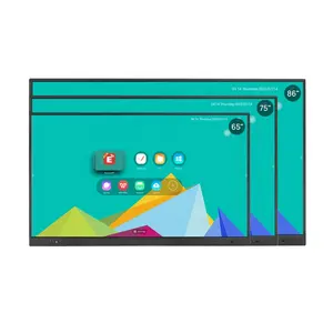 Riotouch Panel de pantalla táctil IR de 75 pulgadas compatible con 40 puntos Sistema Android y Windows Monitor de pantalla inteligente para uso escolar y oficina