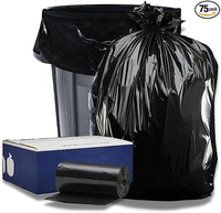 Sacs poubelles en plastique LDPE/HDPE à grande capacité, résistants et durables, avec logo personnalisé, vente en gros directe d'usine