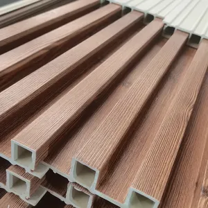 Decorazione interna grano di legno solido lamella Wpc pannello di parete per interni