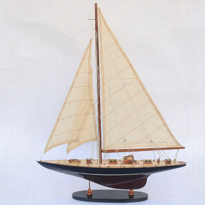 Modelo de Barco de Vela de Madera Hecho a Mano - Yate de Carreras Clásico Clase J con Acabado Pintado, Modelo a Escala para Decoración de Hogar u Oficina, Endeavour - Product Image 1