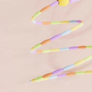 ของเล่นกีฬากลางแจ้ง เชือกกระโดดพลาสติกลายสัตว์ ปรับความยาวได้ สำหรับเด็ก สีชมพู ใช้ได้ทั้งเด็กชายและเด็กหญิง ปลอดภัย ไม่พันกัน - Product Image 4