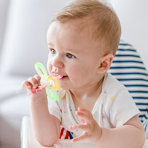 Jouet de dentition Manhattan Ball en silicone de qualité alimentaire pour bébé de 0 à 24 mois, unisexe - Product Image 1
