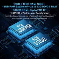 Smartphone robuste Unihertz Tank 3 Pro LTE 5G CDMA Octa Core 18+512 Go, batterie 23800 mAh, projecteur DLP, IP68/IP69K, résistant aux chocs