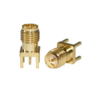 RP-SMA-KE Insert Straight/Off Foot PCB Board Connector Female RP SMA Connector