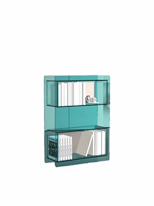 Acrylic Floor Bookshelf Storage Rack Living Room Furniture Simple Side 3-<b>Shelf</b> Anti-Tip Anti-Slip <b>Modern</b> Customized - Product Image 5