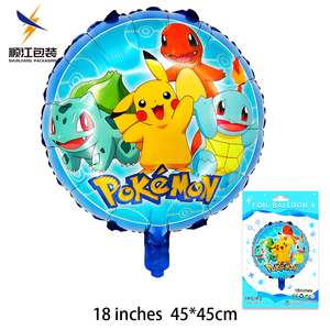 Ballons de personnage de dessin animé de 18 pouces Pikachu <span class=keywords><strong>Mario</strong></span> Spider-Man Ballons ronds en feuille d'or de dessin animé Ballons décoratifs de fête - Product Image 3
