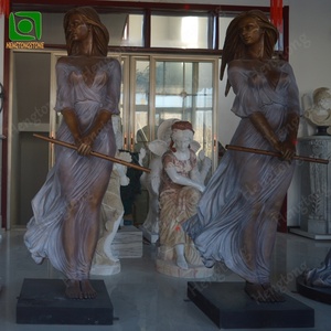 Hotel <strong>Life</strong> <strong>Size</strong> Metal Bronze Casting Beautiful Lady Figure <strong>Statue</strong> - Product Image 2