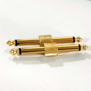 6.35 To 6.35 Stereo Plug <b>Adapter</b> Copper Audio Connector For Guitar Amp Effects Pedal - Product Image 4