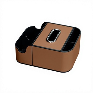 Boîte de rangement pour accoudoir de voiture, 50l, avec poignée, organisateur d'intérieur de voiture multifonctionnel en cuir pour véhicules généraux - Product Image 4