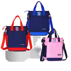 Sac fourre-tout à fermeture éclair en tissu Oxford grande capacité pour filles, sac de voyage scolaire, bandoulière, sangles à coussin d'air, design extensible, imperméable - Product Image 2
