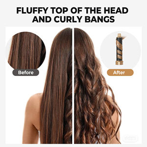 Brosse à <span class=keywords><strong>cheveux</strong></span> multifonctionnelle à air chaud 3 réglages de chaleur/vitesse Volumiseur anti-brûlure Lisseur 2 en 1 - Product Image 5