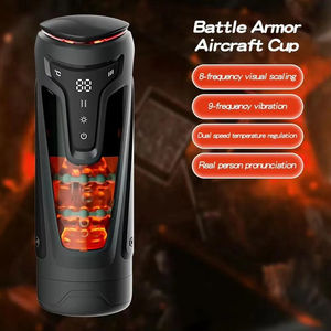 Masajeador Íntimo Masculino Telescópico con Calefacción, Pantalla Digital, Vibración, Transparente, Dispositivo Inteligente para Entrenamiento y Bienestar Adulto - Product Image 3