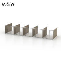 Cloison de séparation en verre acoustique professionnelle M&W, durable, insonorisée, pleine hauteur, pour salle du personnel scolaire et bureau commercial